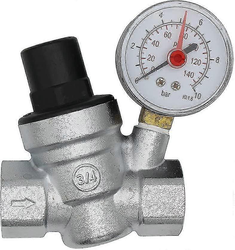 Dn20 Vattentrycksreducerare 3/4 tums vattentrycksregulator med manometer