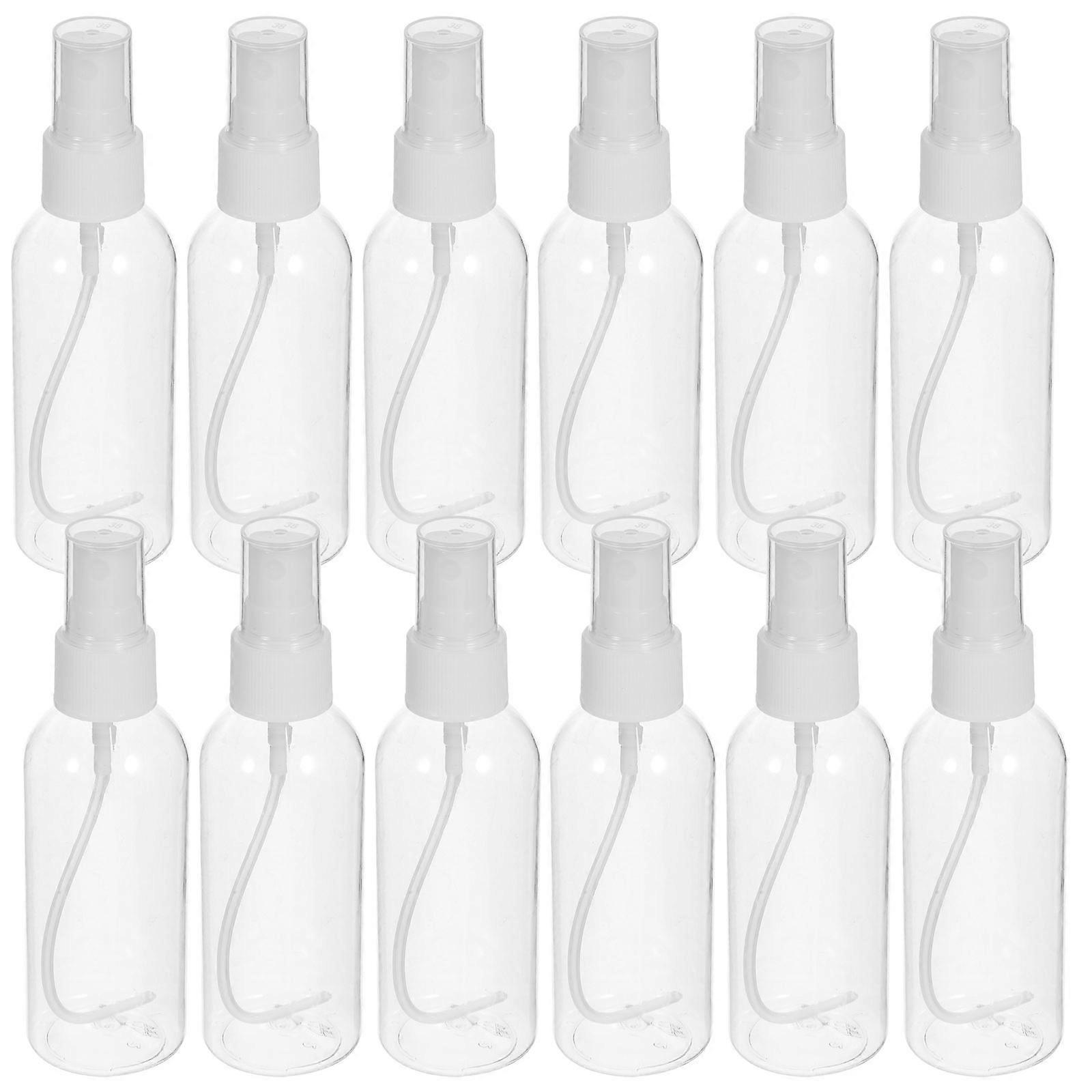 Makeup Bottles Transparent Press Pump Bottle for Storage 12Pcs