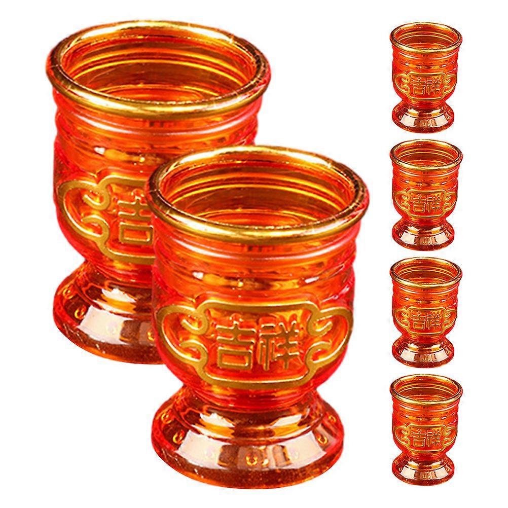 Offering Bowl Temple Offering Cup Multi-Function 6Pcs Decorative Worship Cup