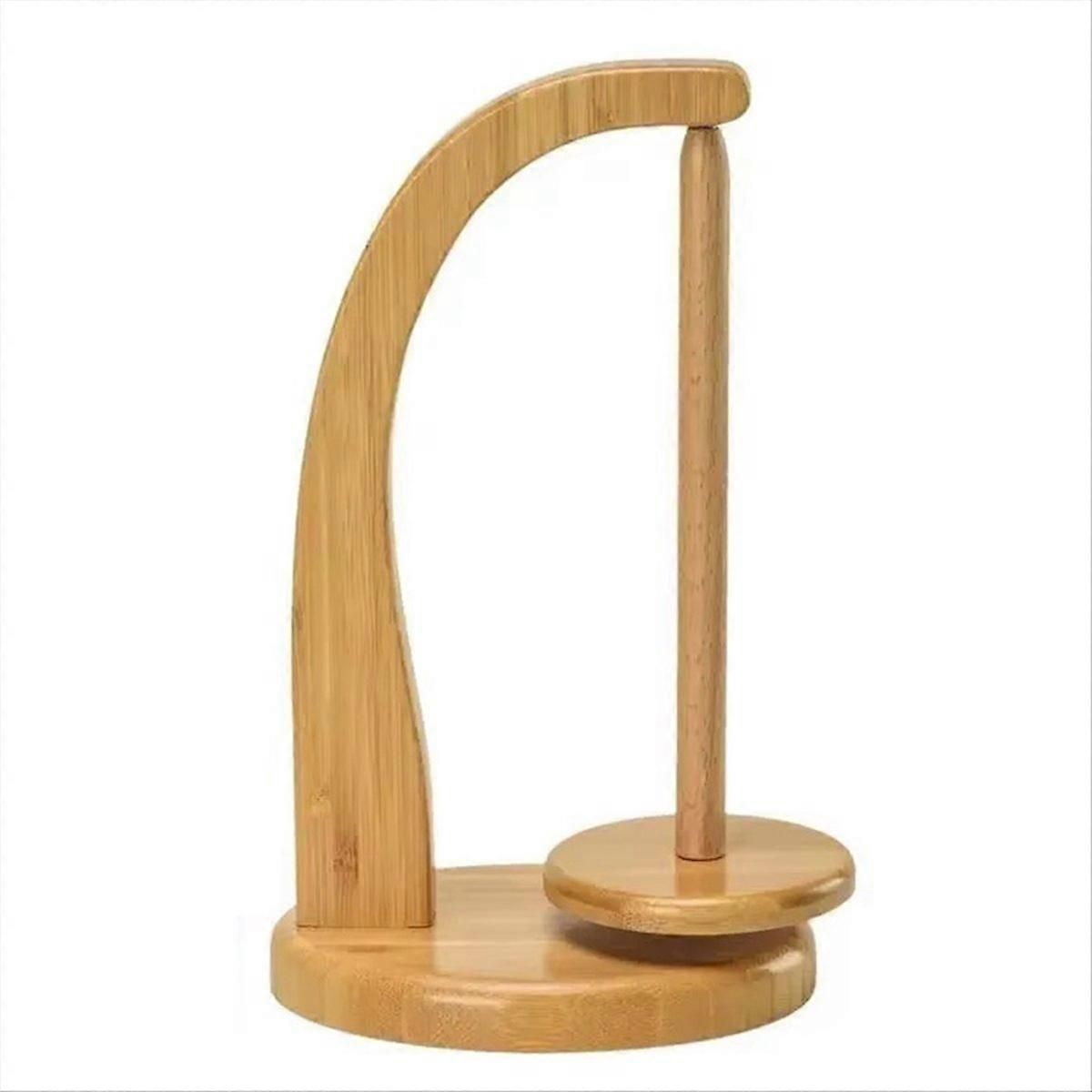 Wooden Rotatable Spool Stand High Performance Hand Varnish Color