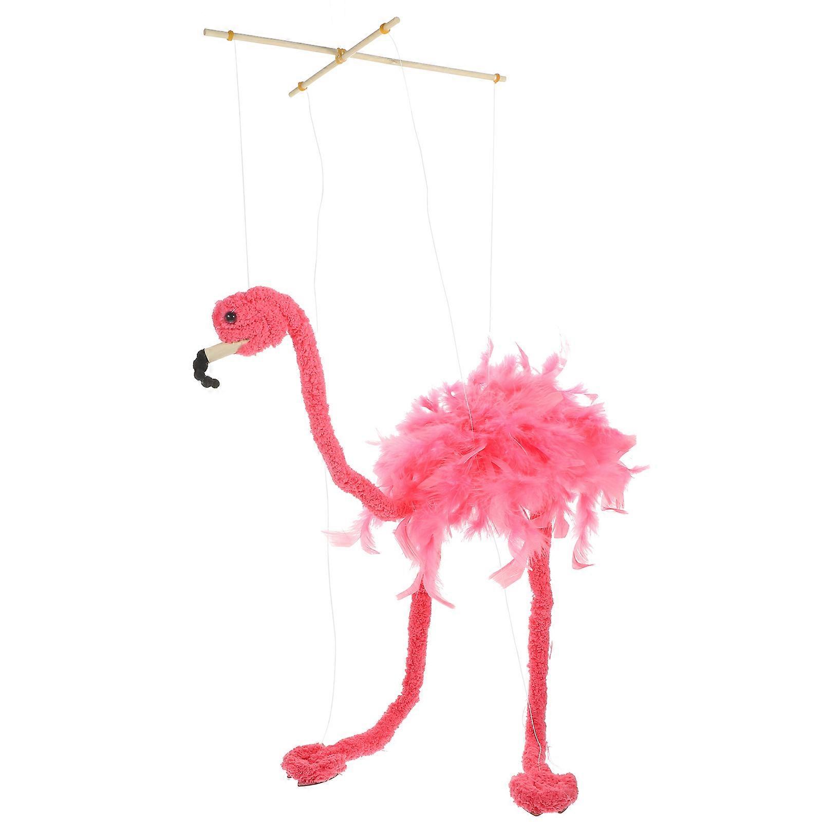 Flamingo Animal Plush Marionette Puppet for Show