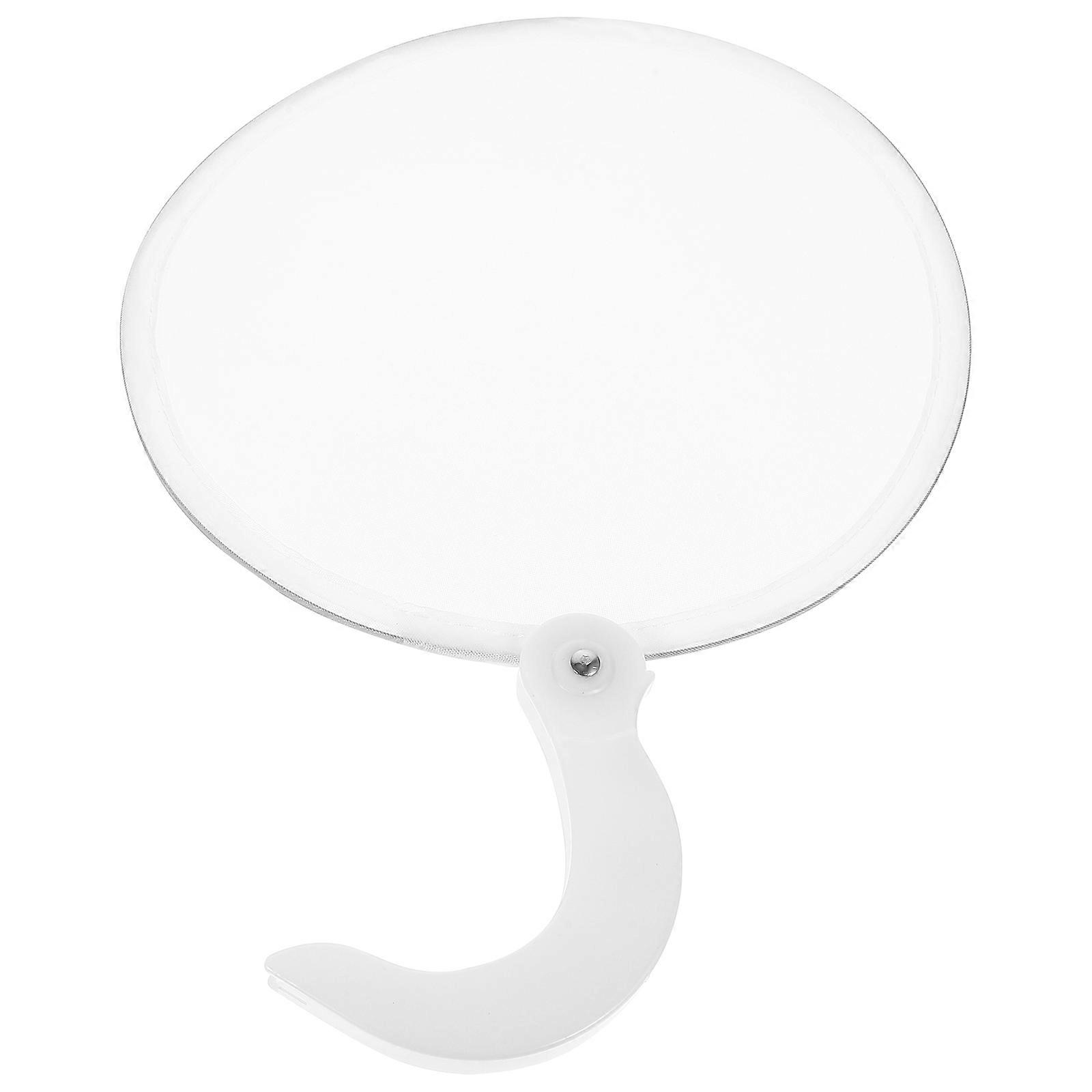 White Foldable Circular Fan Handheld Fan for Summer Cool