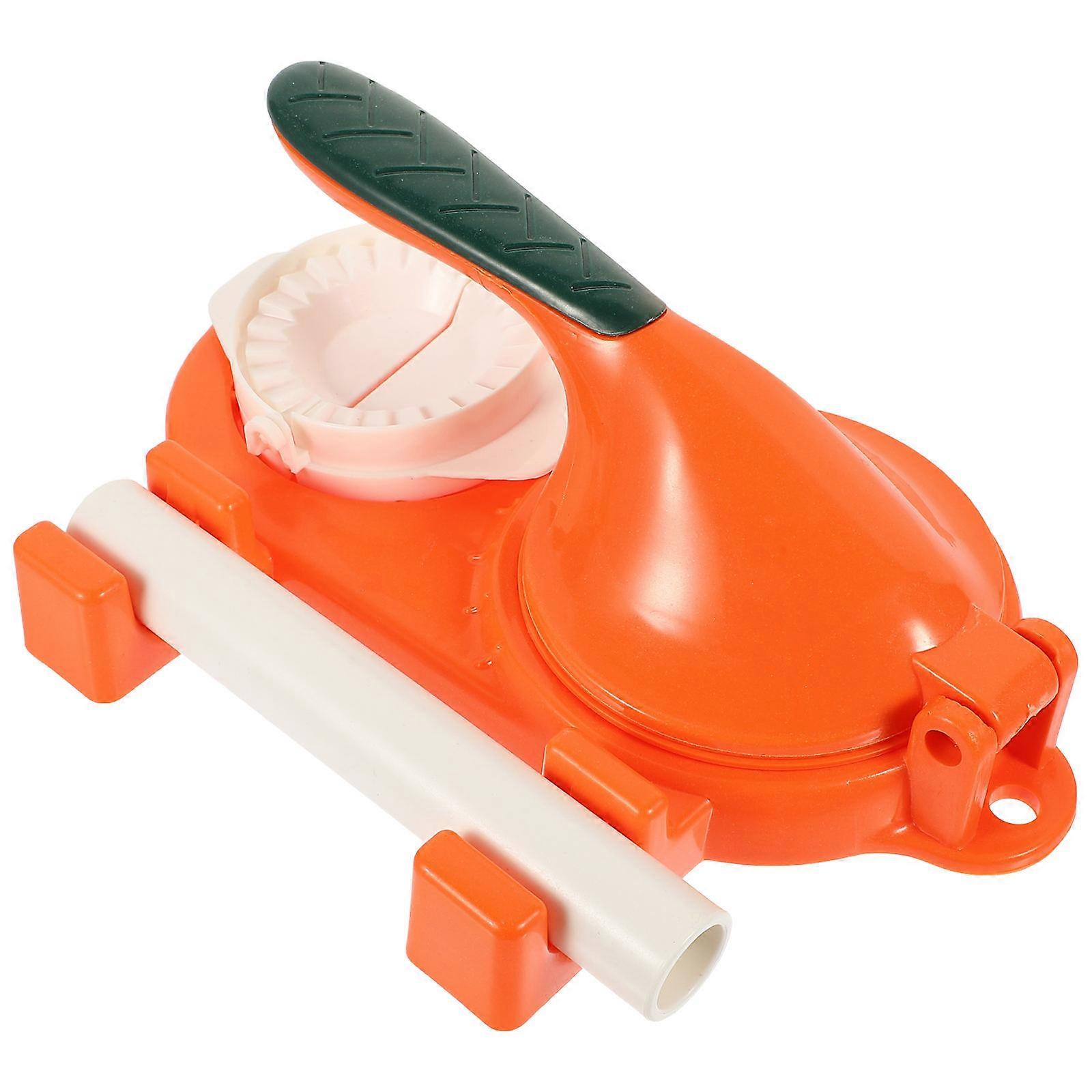 Dumpling Maker Manual Dumpling Press for Home Use 1Set Orange Plastic