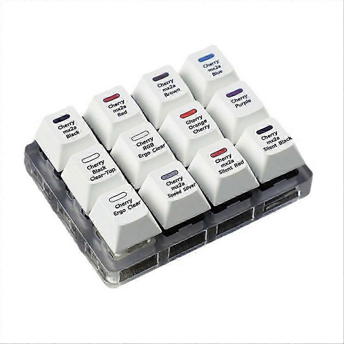 Cherry MX2A Key Switch Tester 12-Key Mechanical Keyboard Sampler Switch Testing Tool for Mechanical