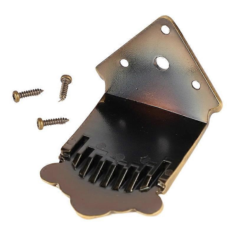 Excellent Tailpiece Metal Bronze Feather Pattern String Mandolin 8 Color