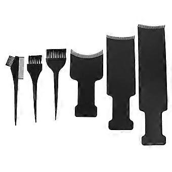 Hair Coloring Tools 6Pcs Highlights Plates and Hair Dye Brushes for Home Salon