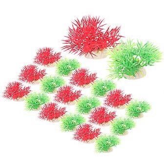 Decoración para acuarios: Hierba decorativa para acuarios, 20 piezas, colores surtidos.