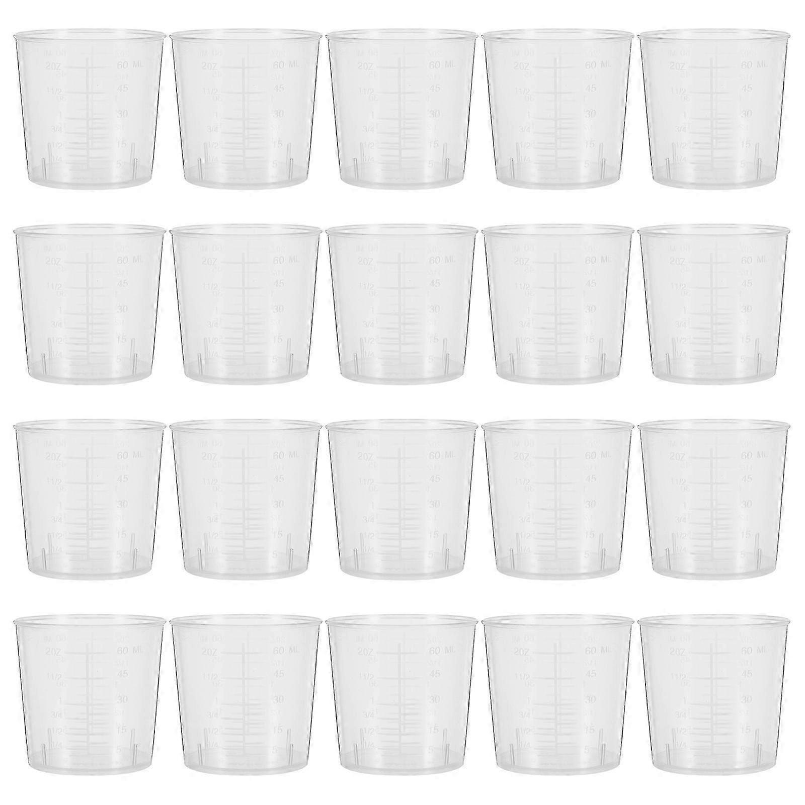25Pcs 60ml Plastic Measuring Cup Kitchen Cups Baking Cooking Tool Digital Measuring Cup