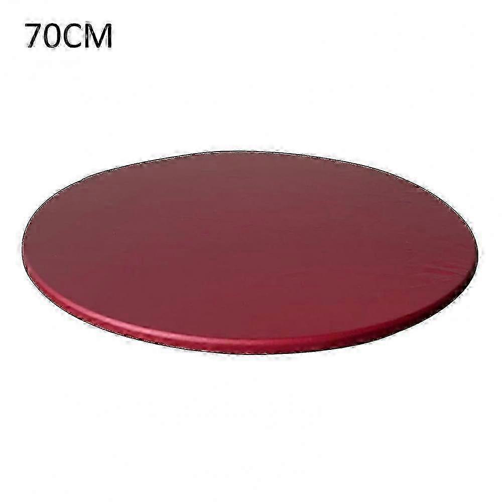 Round Tablecloth Wipeable Kitchen Elastic Edge Waterproof Protector Solid Pa RNZ