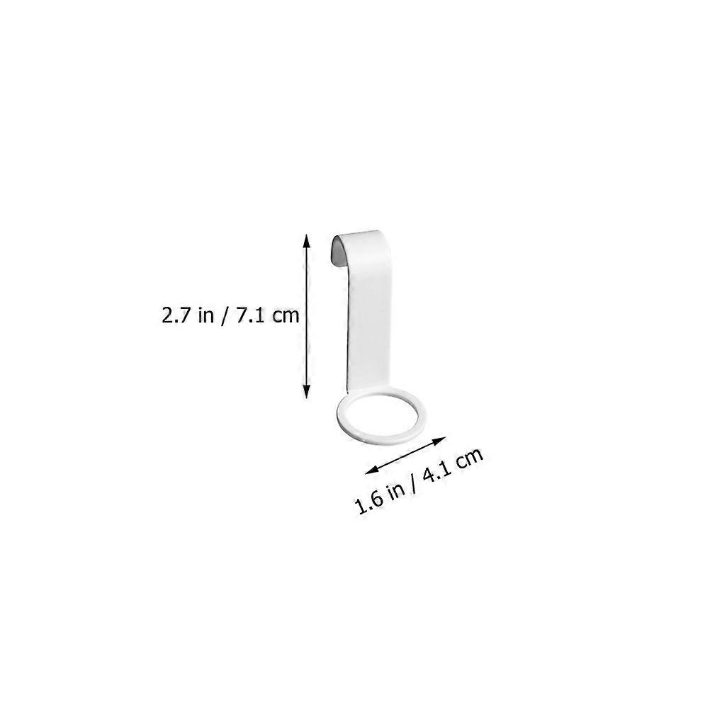 Bathroom Hook White Plastic 16Pcs Bottle Auxiliary Hook