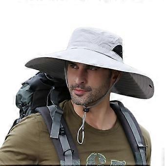Cotton Sun Hat UV Protection Summer Hats Beach Hat Safari Boonie Hat Foldable Fishsing Hat with Adjustable Chin Strap-MZ030