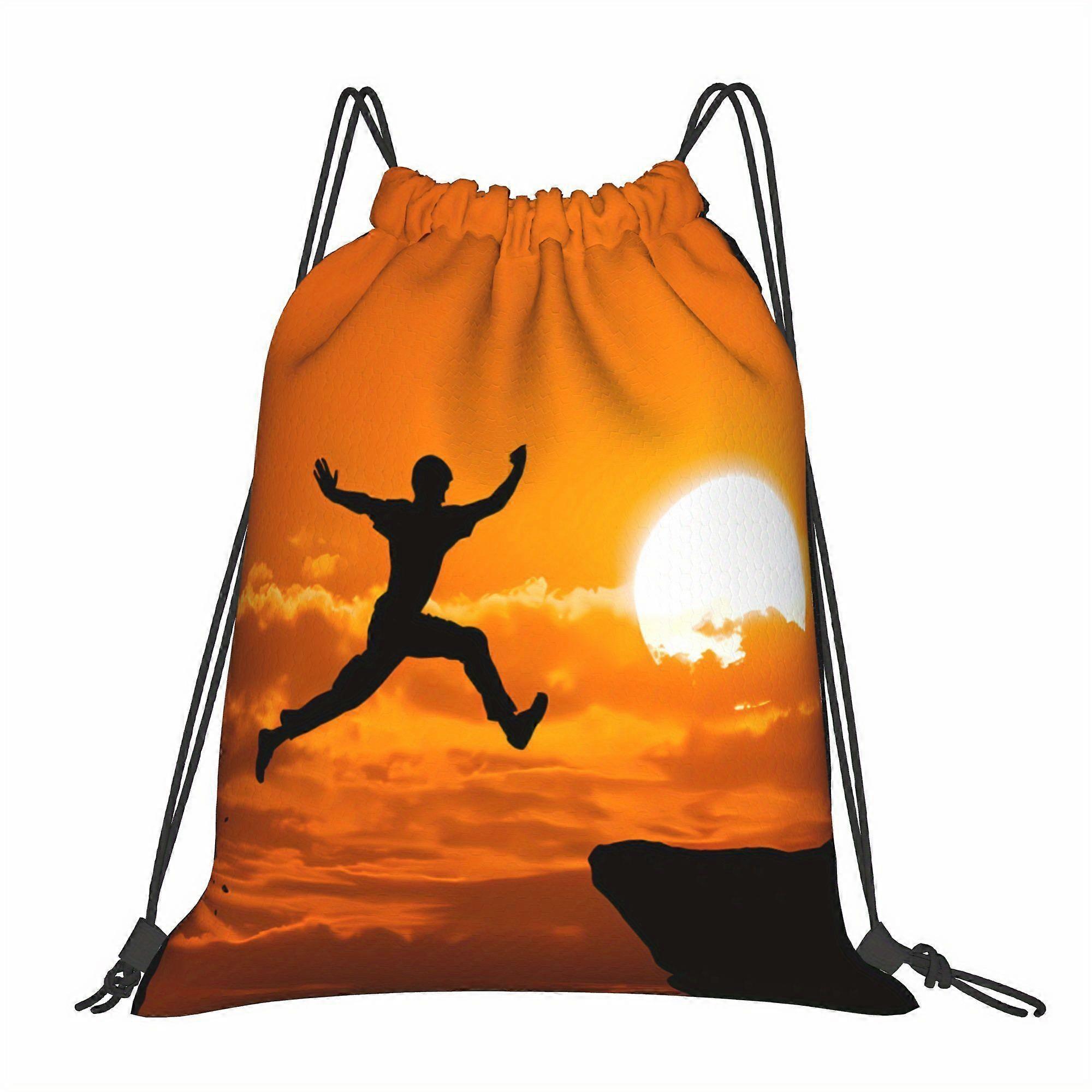 2D Flat Pull-String Bag, Climbing Pull-String Bag-Cqazw