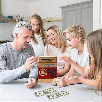 Cofrinho eletrônico, mini caixa eletrônico com senha, pode guardar dinheiro e moedas.