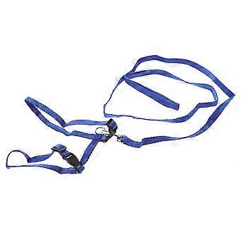 Correa ajustable para correr con arnés de arnés para mascotas con campana pequeña (azul oscuro)