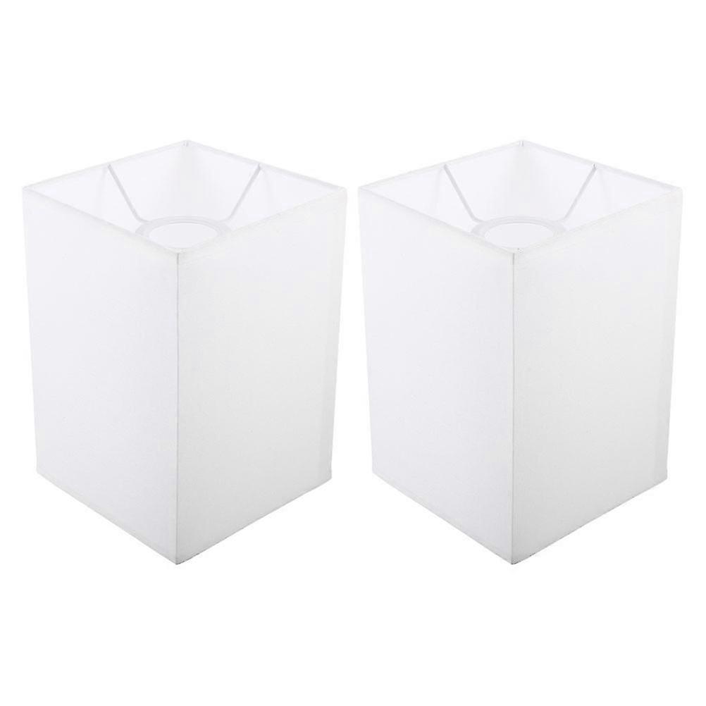 Square Fabric Lamp Shade for E27 Bulbs, 2Pcs Set
