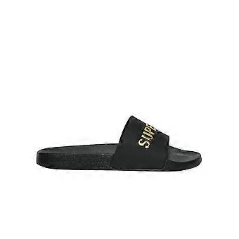 Superdry Premium Metallic Women's Slides Black