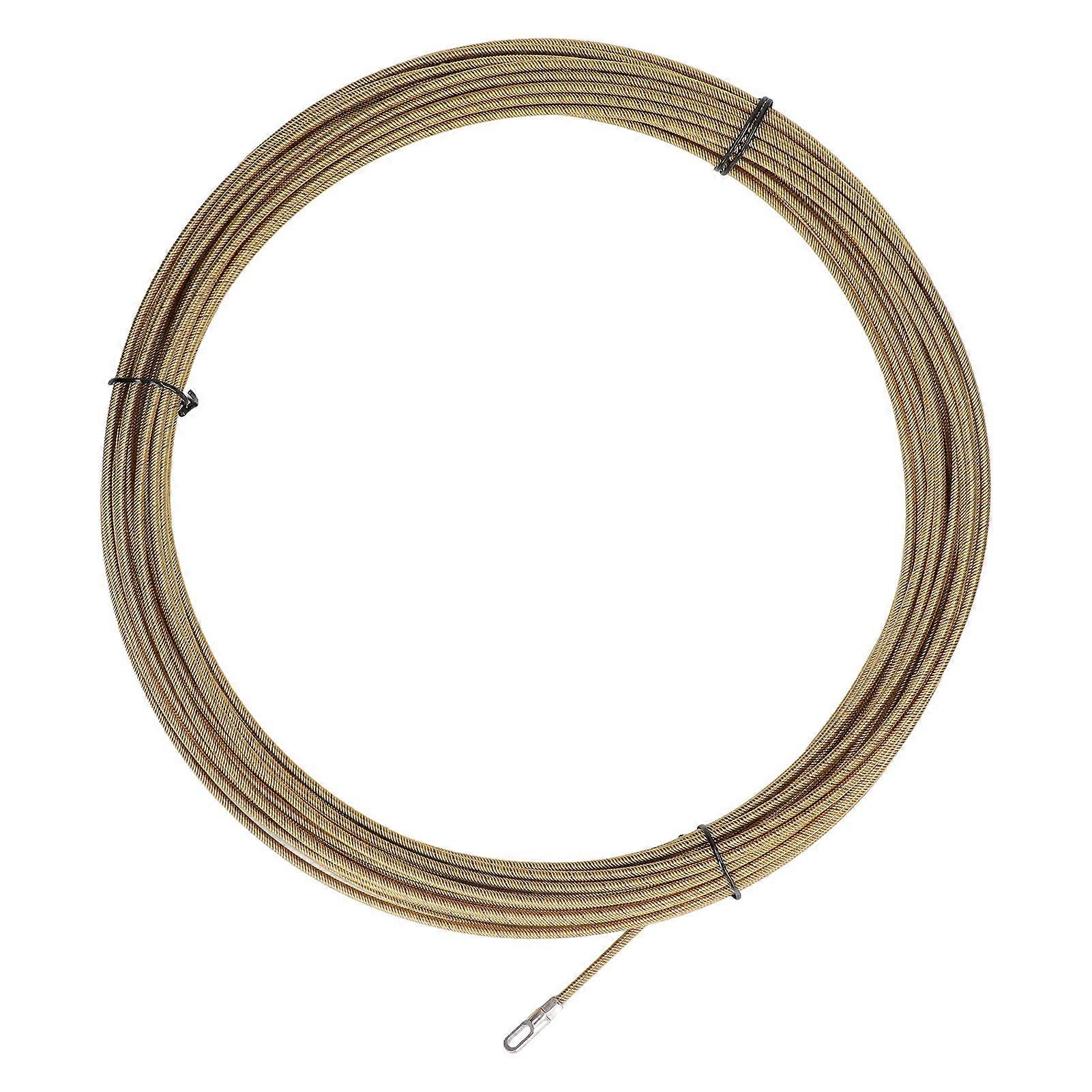 Wire Threader Flexible Soft Good Resilience Cable Threading Tool with Spring Flat Head 20m