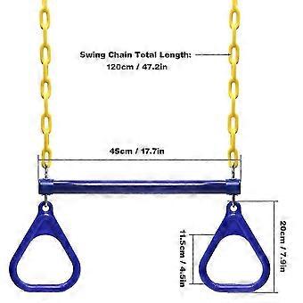 Heavy-Duty Trapeze Swing Set for Kids - Includes Swing Bar and Rings