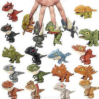 Mini Action Figures Finger-biting Toys Jurassic Dinosaur Park Backpack Pendant Snap Squad T-rex Dino Bite Hand Kids Boys