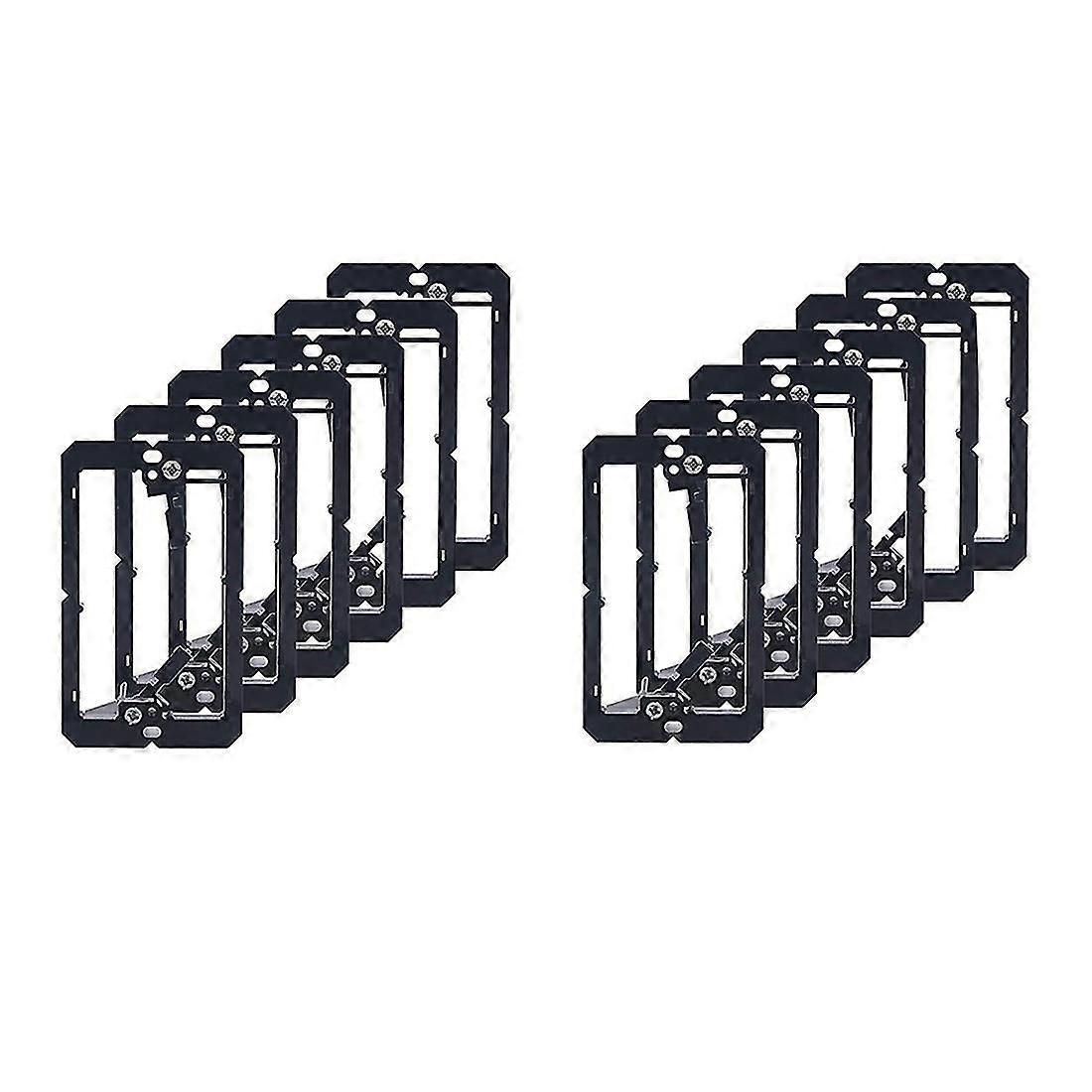 12 Pcs Single (1-) Low Voltage Wallplate Mounting Bracket - Black