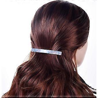 4 Long Skinny Hair Barrettes Clips - Large Automatic Hair Clip with Tortoise Shell Hair Slides (4 Packs)"