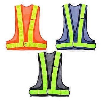 Visibility Waistcoat for Construction 1Pcs Fishnet Reflective Safety Vest Orange