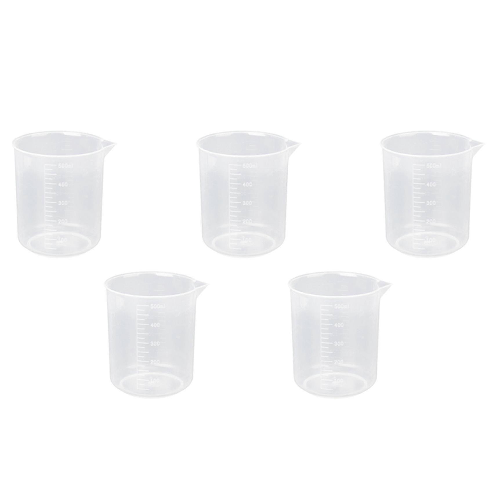 5X 500Ml Graduated Beaker Transparent