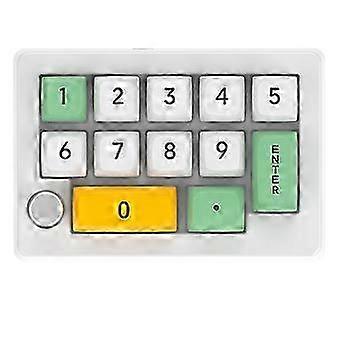 Compact and Durable Programmable Numeric Keypad with Knob Macro Programming Function Easy to Use, No Driver Needed  White