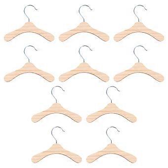 Pet Apparel Hangers Wooden Silver Dog Clothes Rack for 10Pcs Storage
