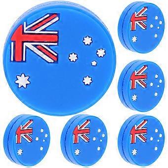 Silicone Tennis Racket Dampener for Shock Absorber 6Pcs National Flag Pattern