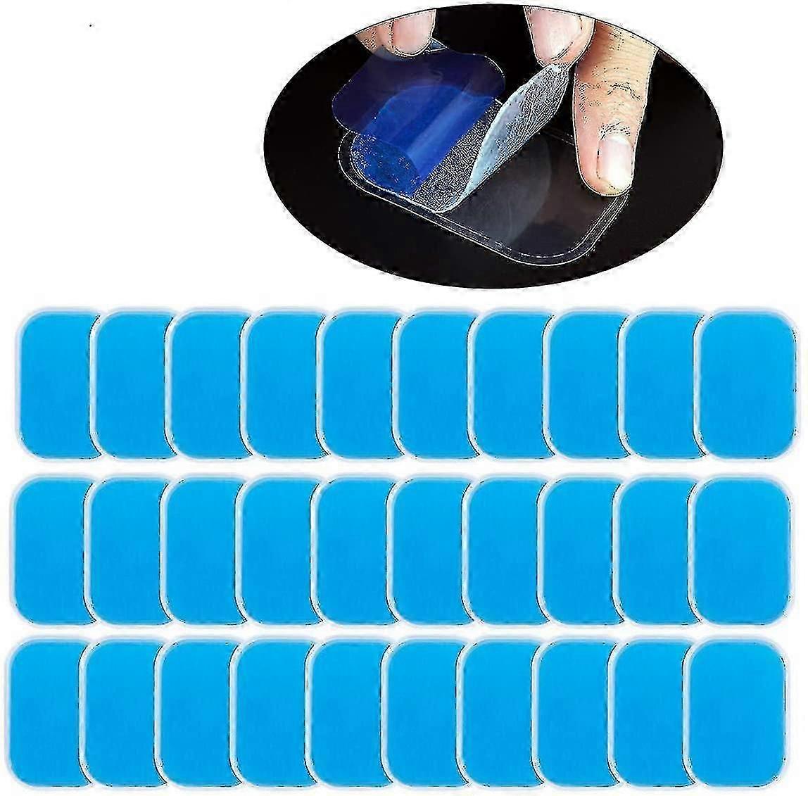 60 Pack Replacement EMS Gel Sheets, Compatible with Electrical Muscle Stimulation Abdominal Trainer