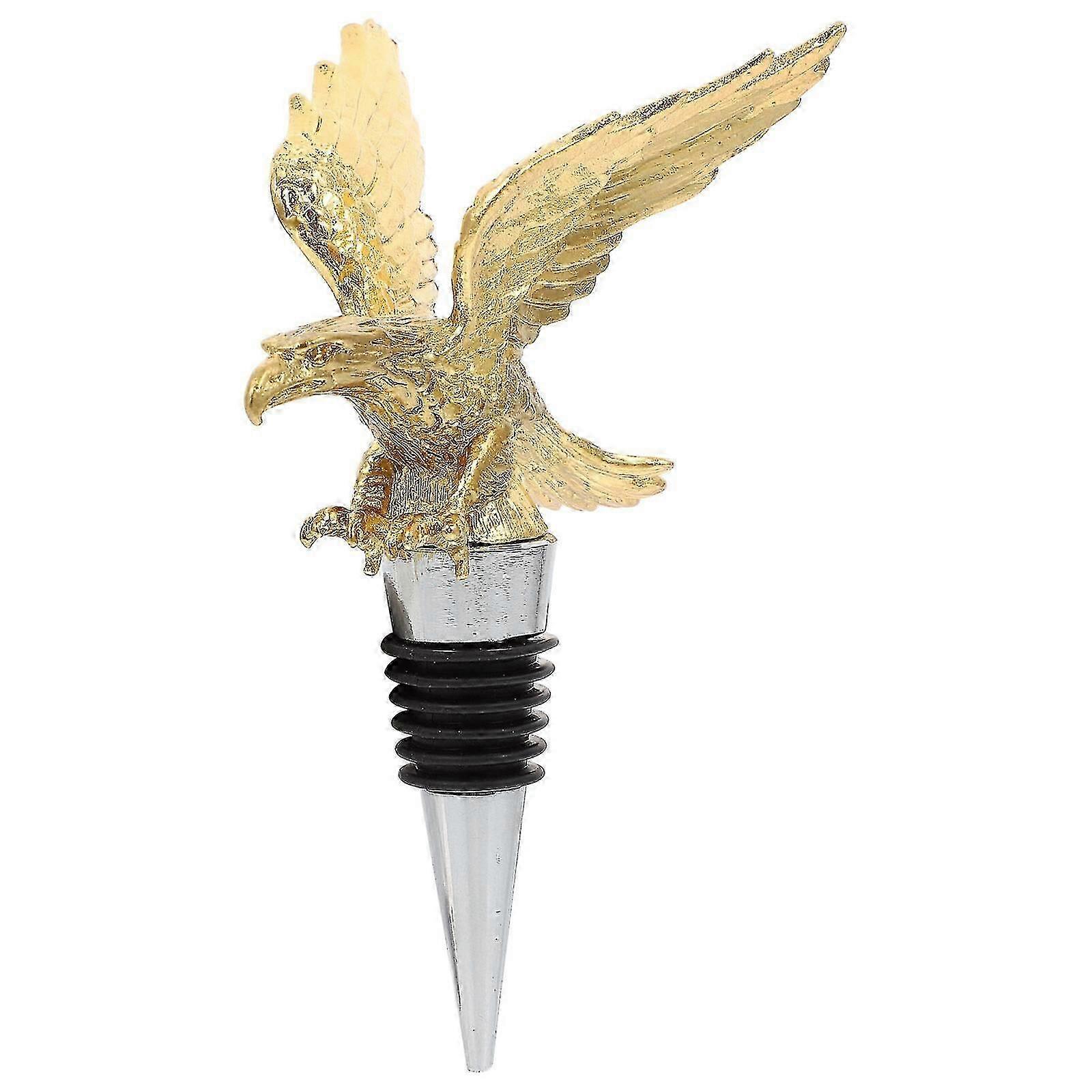 1Pc Golden Decorative Eagle Shaped Wine Bottle Stopper