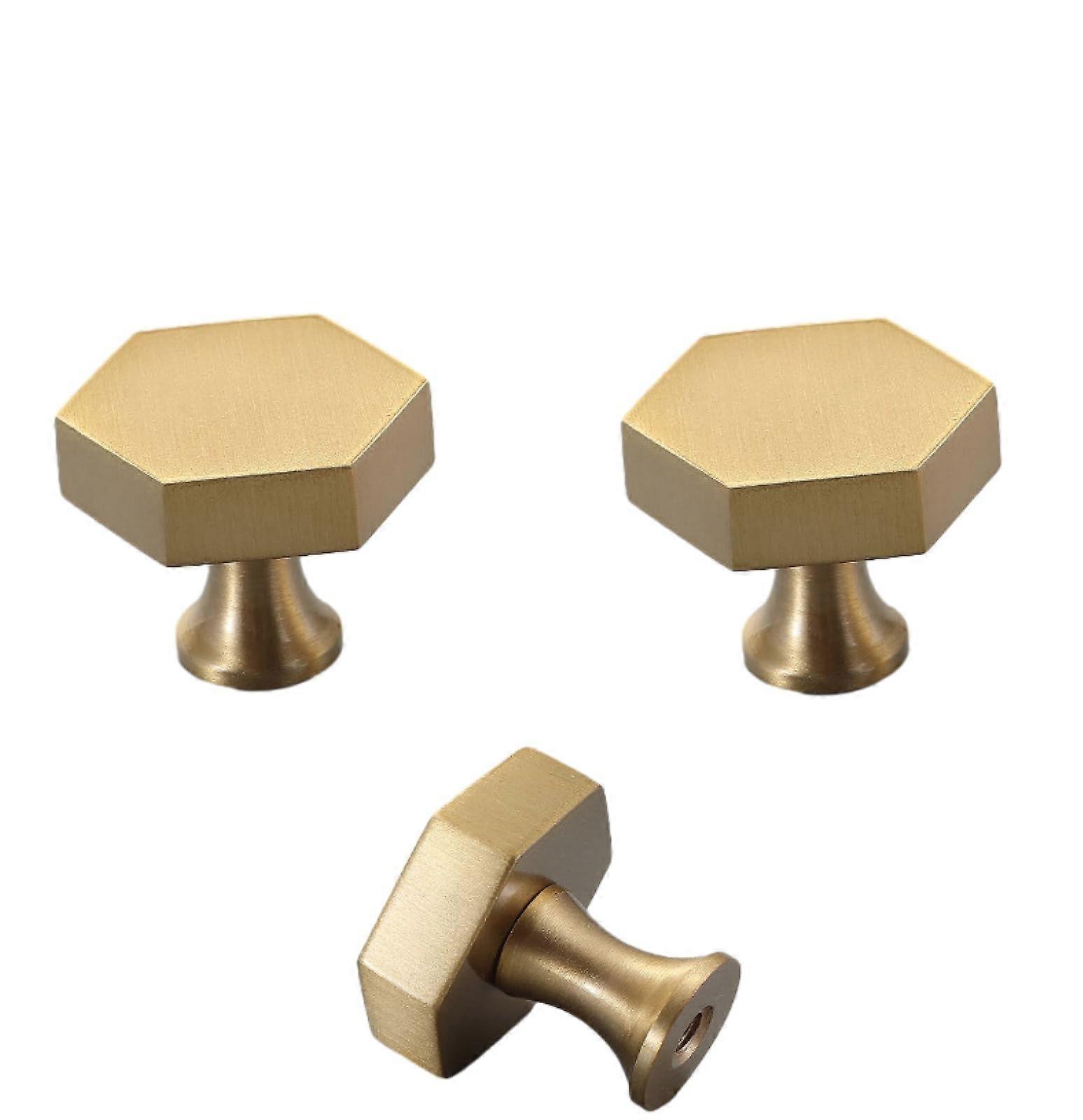 Gold Cabinet Knobs 2 Pack 30mm Brass Drawer Pulls Solid Metal Wardrobe Door Handles Classic Finish
