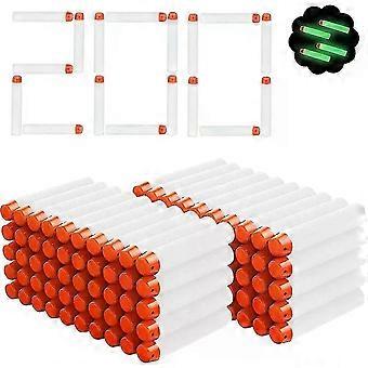 100/200pcs for Nerf Bullets EVA 72cm White Luminous Soft Bullet Hollow Hole Head for Nerf Toy Gun Accessories for Nerf Blasters