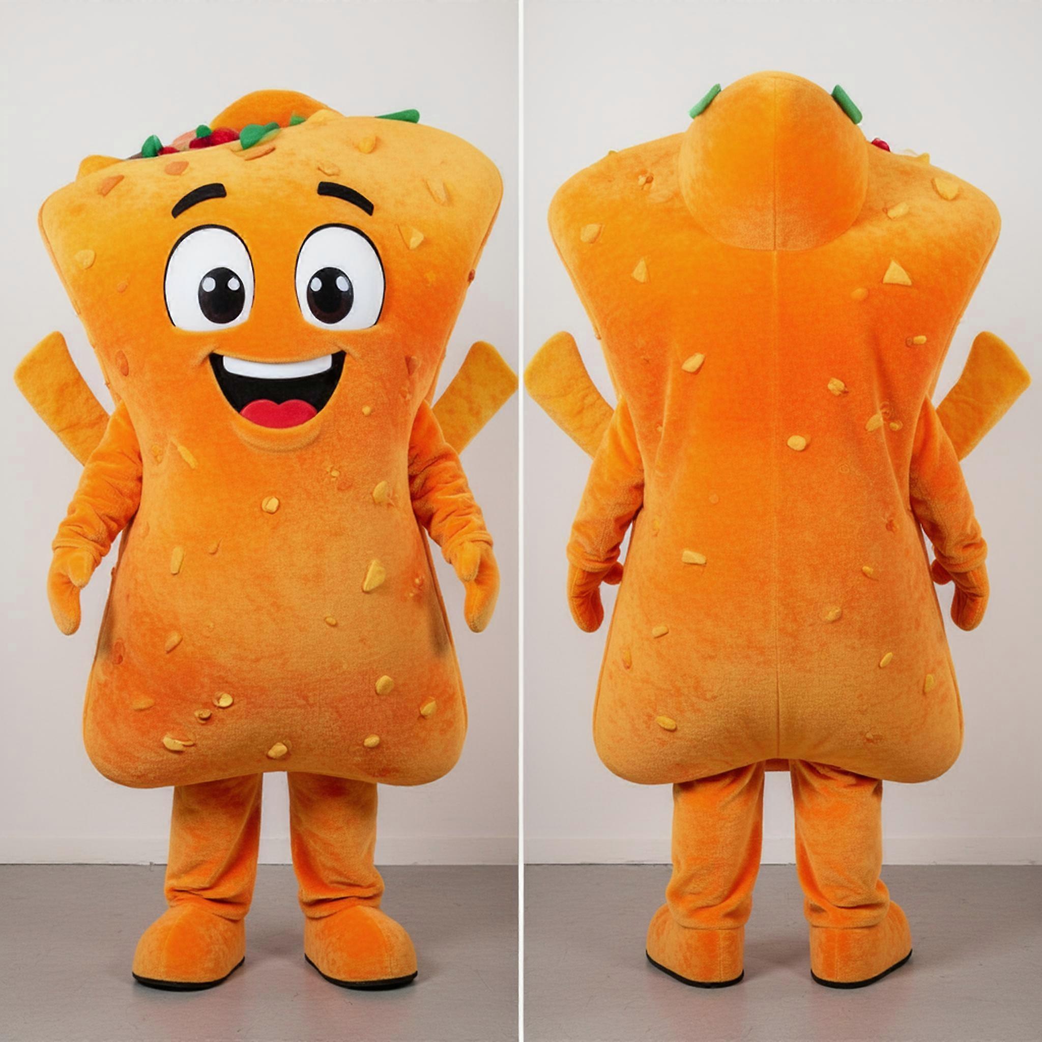 MASTICOT Velvety Orange Playful Nachos Mascot