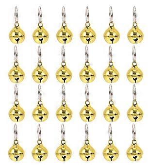 Adorable Collar Bells Metal Multi-Function Dog Bells 24Pcs for Pets
