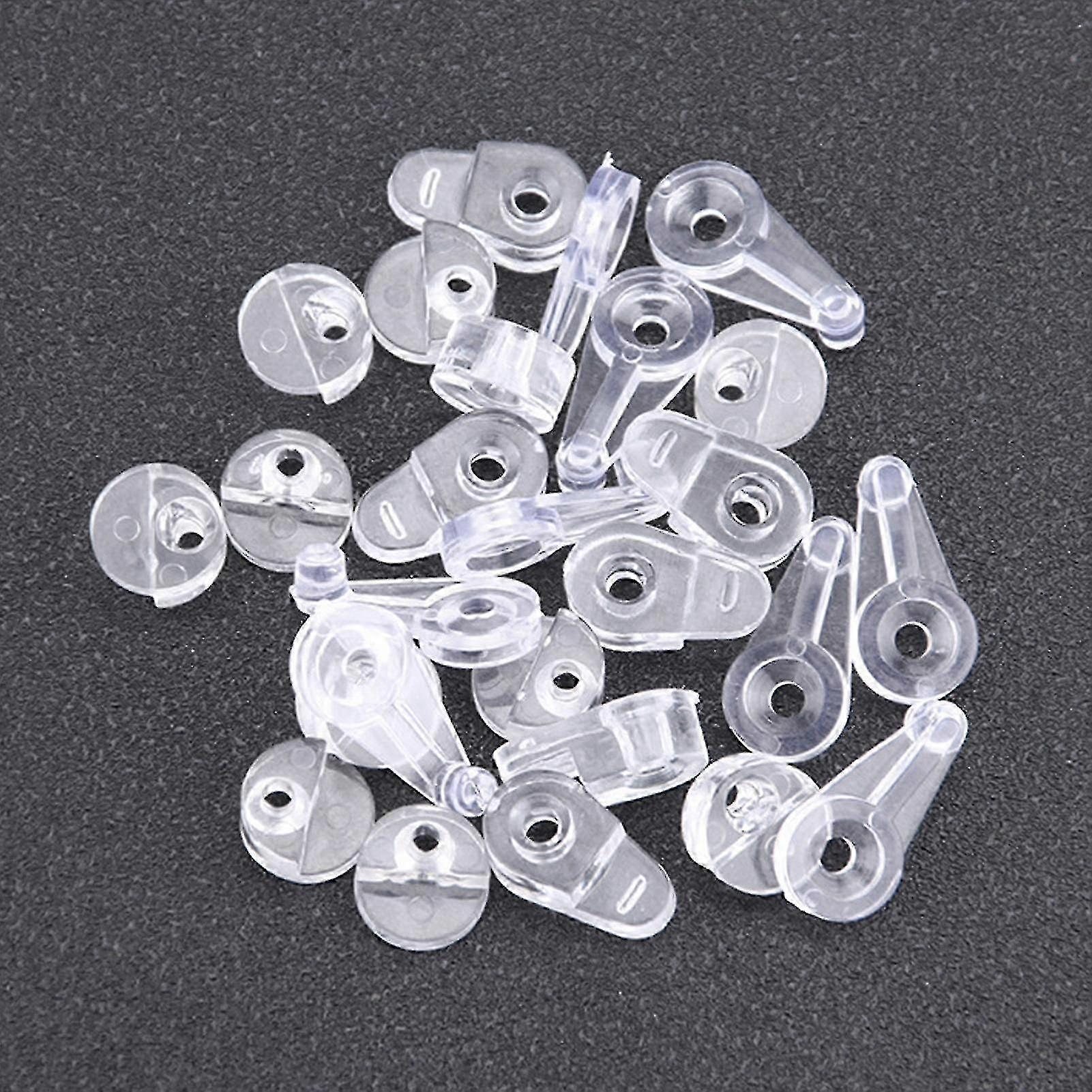 30pcs Transparent Glass Clips Secure Bathroom Mirror Mounting Solution