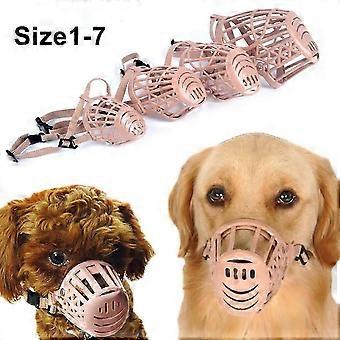 Z8 50%HOTPlastic Adjustable Pet Dog Cat Mouth Basket Design Anti-Bite Mask Pet Dog Mouth Cover for Puppy and Medium Dog Accessories