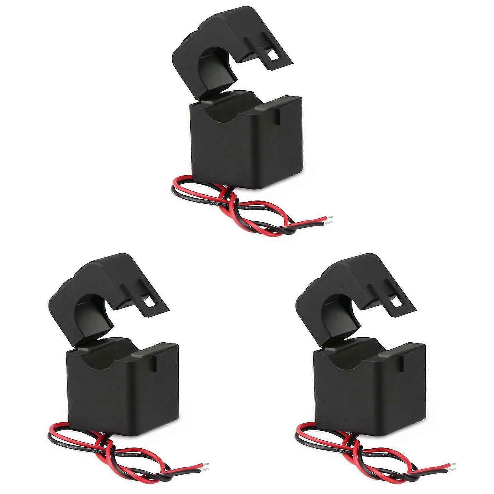 3X Current Transformer,100A 100MA AC Current Sensor, Split Core Amp Transformer Sensing Relay, Mini Clip-on