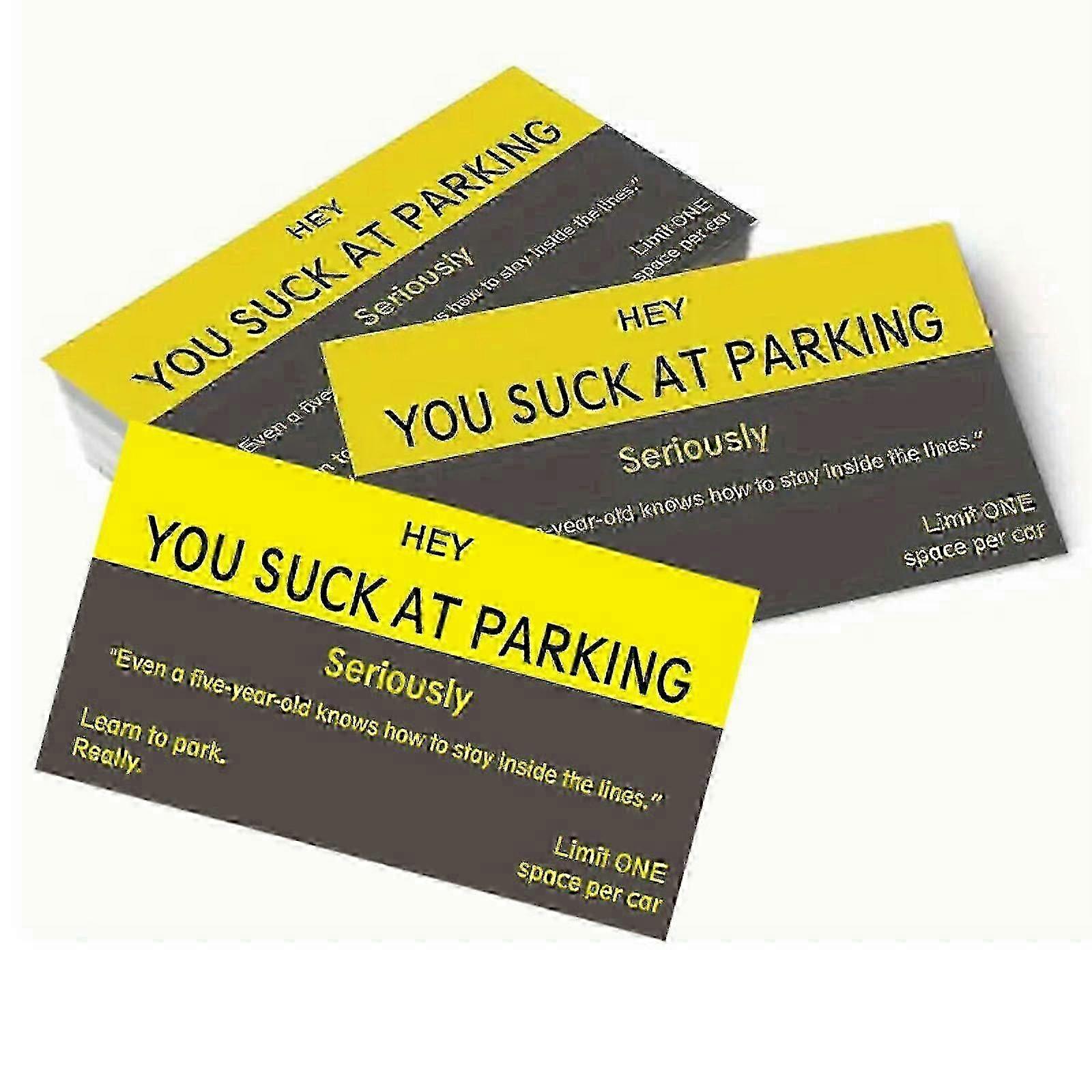 Witty Parking Etiquette Reminder Cards