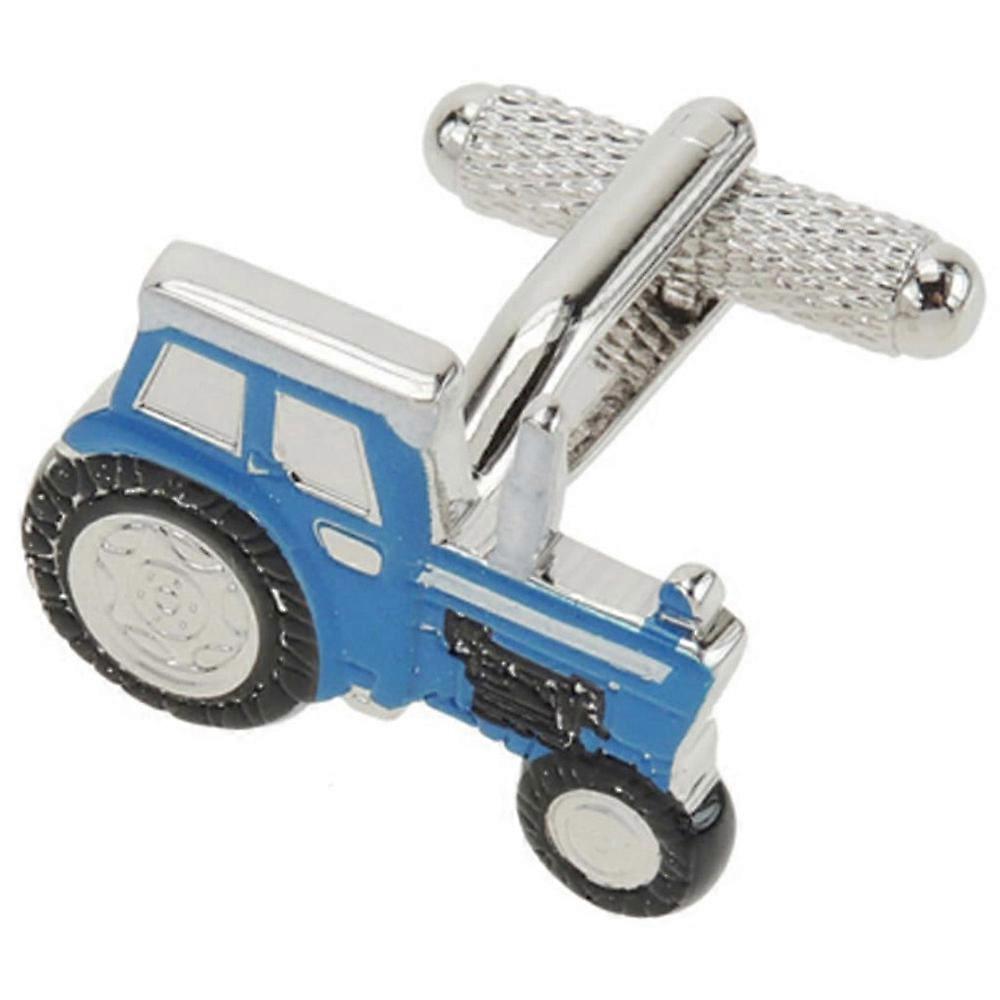 GDesign Premium Quality and Durable Tractor Design Button Cufflinks (Blue)