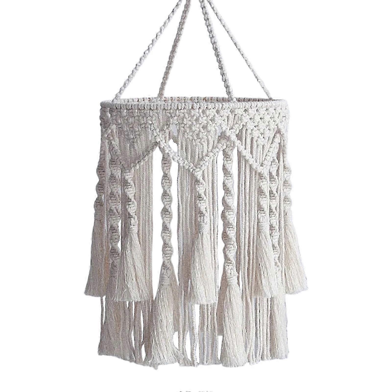 Natural Cotton Macrame Pendant Shade