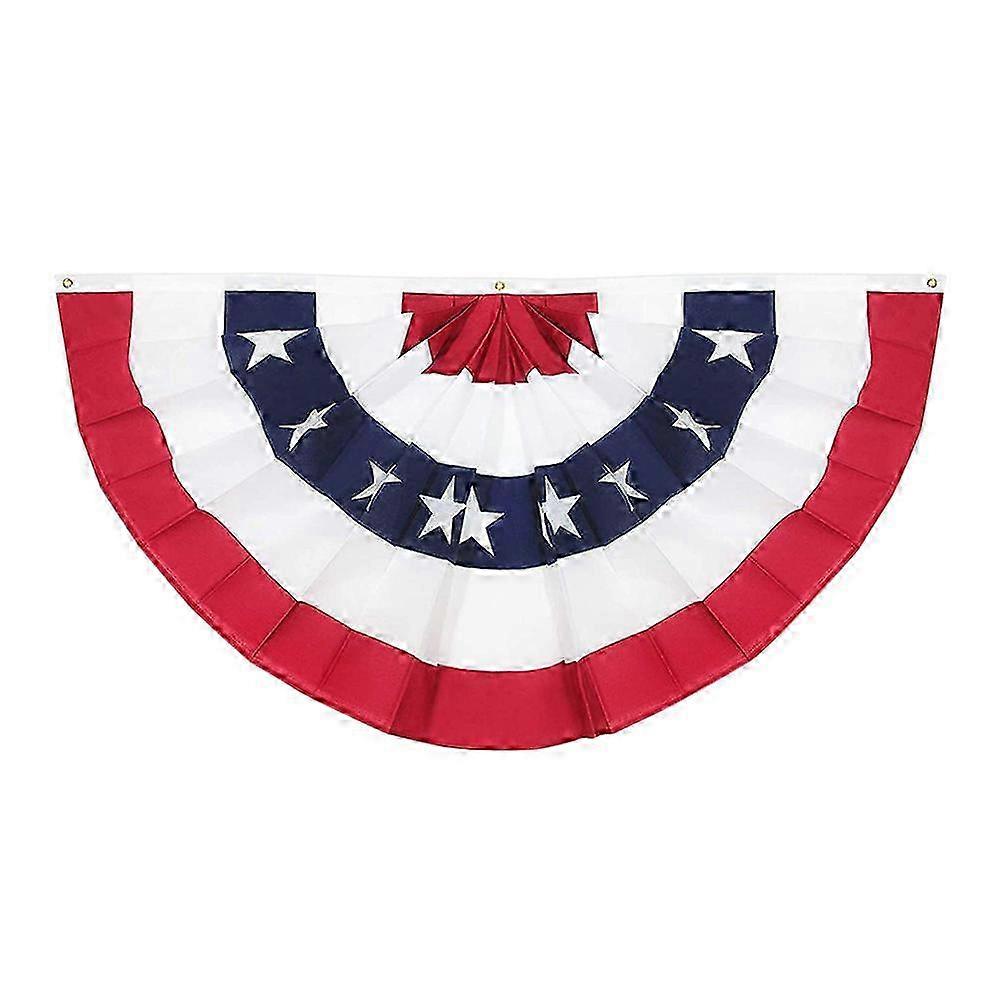 Memorial Day Pleated Fan Flag