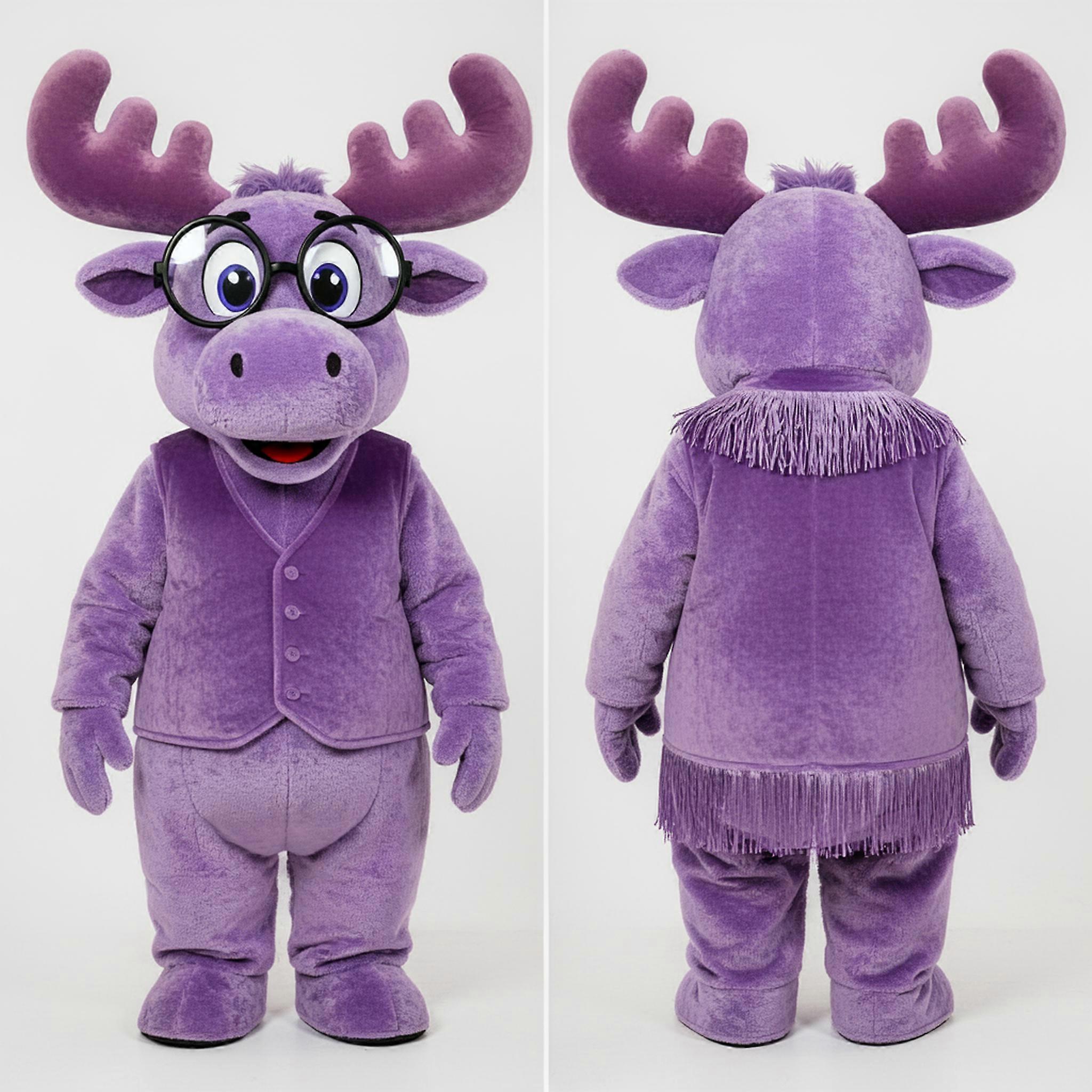 MASTICOT Lavender Bespectacled Moose Mascot