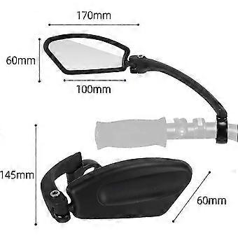 Left Side Bike Mirror 360° Adjustable compatible with 21-26mm Handlebar Electric Bike