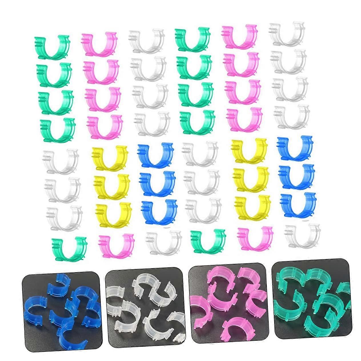 100pcs Half Moon Thread Spool Clips for Sewing, Tangle Thread Holders for Organized Storage