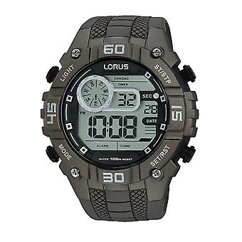 Lorus sport man digitale Quartz mannen horloge met siliconen armband R2359LX9