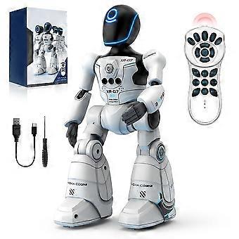 Smart AI Robot Toy with Remote Control, Gesture Sensing and Voice Command, Music Dance Performance with LED Lights, Holiday Gift