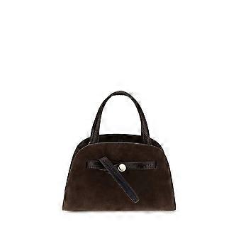 Tory Burch Brown Suede Leather Handbag