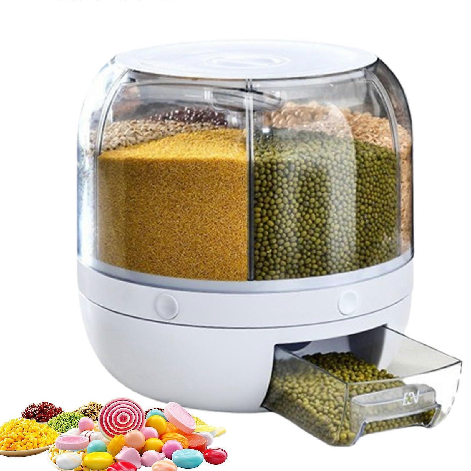 Rotating 6-Compartment Airtight Grain Bin